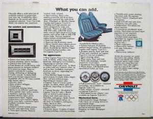 1976 Chevrolet Chevelle Malibu Laguna Color Sales Brochure Original