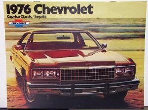 1976 Chevrolet Caprice Classic Impala Color Sales Brochure Original