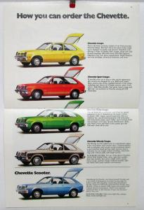 1976 Chevrolet Chevette Color Sales Brochure Original