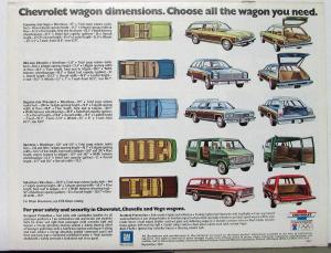 1976 Chevrolet Wagons Chevelle Vega Sportvan Suburban Blazer Sales Brochure