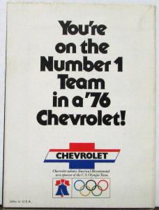 1976 Chevrolet Power Team Cars Trucks Sales Folder Color Original