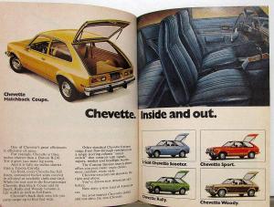 1976 Chevrolet Small Car Camara Nova Chevette Monza Concours Sales Brochure Orig