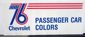 1976 Chevrolet Passenger Car Colors Paint Chips Sales Folder Original
