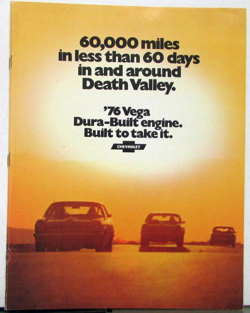 1976 Chevrolet Vega Death Valley Challenge Color Sales Brochure Original