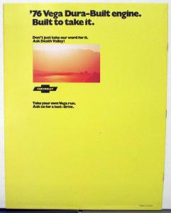 1976 Chevrolet Vega Death Valley Challenge Color Sales Brochure Original