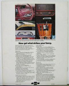 1977 Chevrolet Monza 2+2 Spyder Hatchback Coupe Sales Brochure Revised Original
