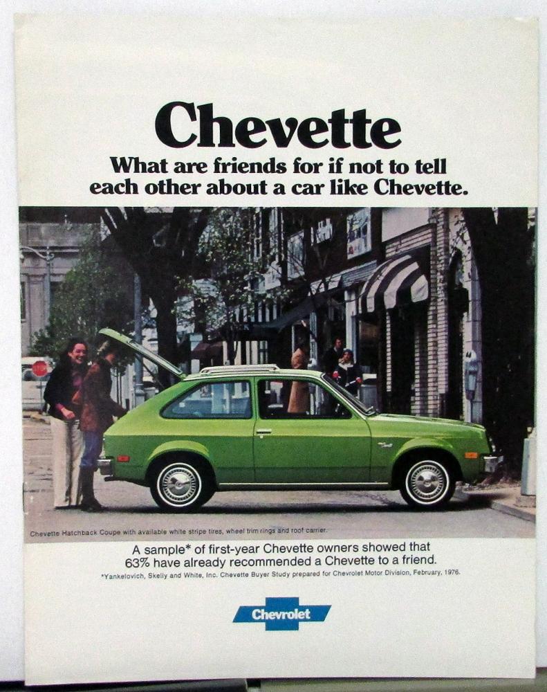 1977 Chevrolet Chevette Sales Brochure Original