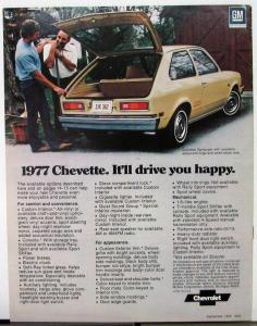 1977 Chevrolet Chevette Sales Brochure Original