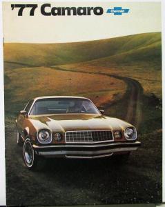 1977 Chevrolet Camaro Sport Coupe Type LT Rally Sport Sales Brochure Original