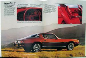 1977 Chevrolet Camaro Sport Coupe Type LT Rally Sport Sales Brochure Original