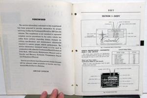 1957 Lincoln Dealer Service Shop Manual Supplement Repair Continental Mark II