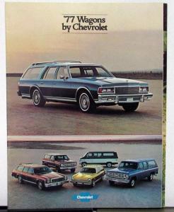 1977 Chevrolet Vega Chevelle Suburban Blazer Sportvan Wagons Sales Brochure