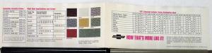 1977 Chevrolet Passenger Car Colors Paint Ships Sales Folder Original