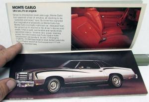 1977 Chevrolet Dealer Sales Brochure Monte Carlo Nova Chevelle Corvette Small