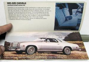 1977 Chevrolet Dealer Sales Brochure Monte Carlo Nova Chevelle Corvette Small