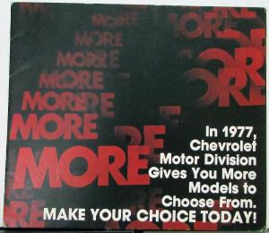 1977 Chevrolet Full Line Sales Folder Mailer Original