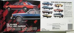 1977 Chevrolet Full Line Sales Folder Mailer Original