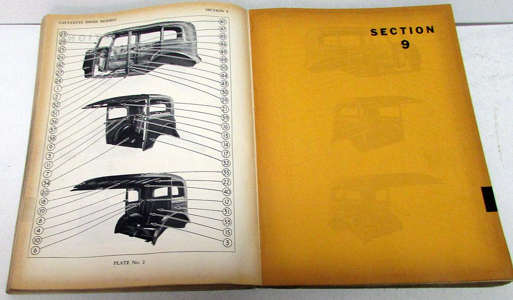 1929-38 Nash Seaman Body Parts List No 1 420 430 460 660 ...