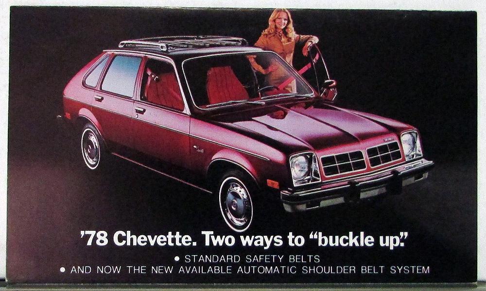1978 Chevrolet Chevette Mini Color Sales Folder Original
