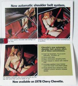 1978 Chevrolet Chevette Mini Color Sales Folder Original