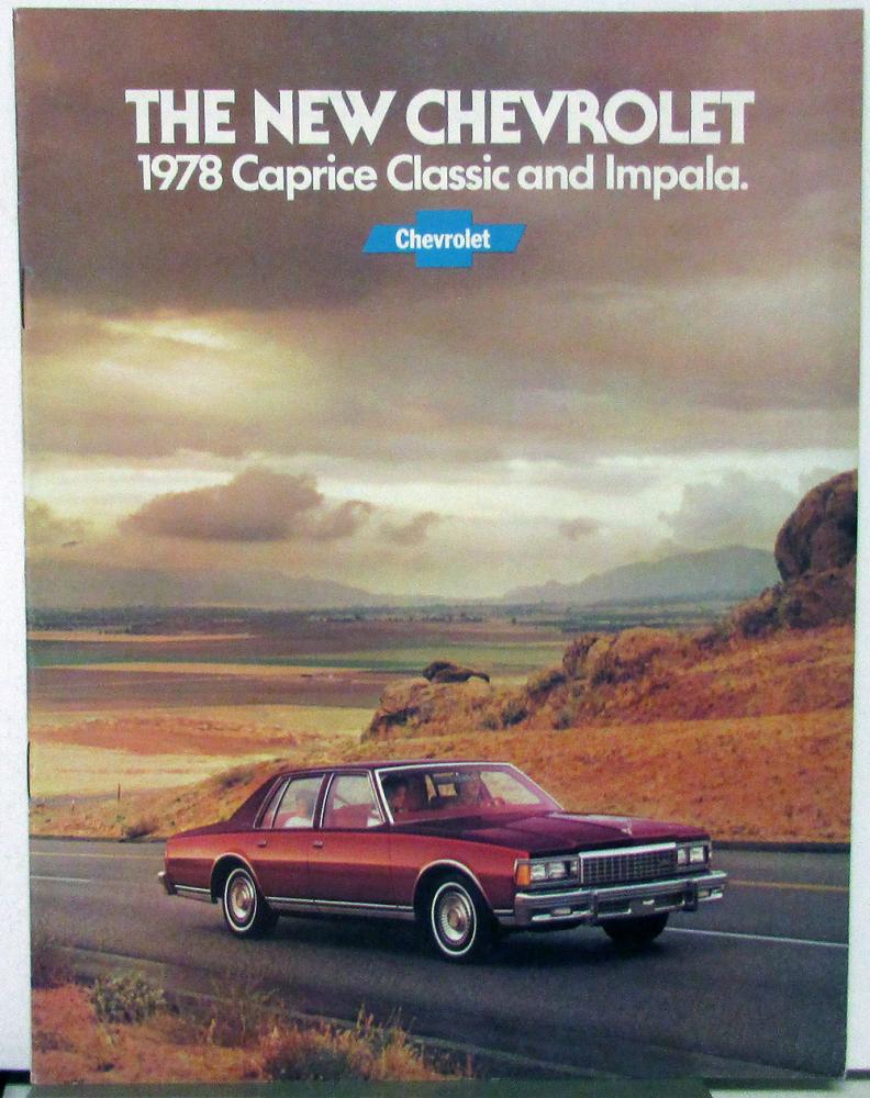 1978 Chevrolet Caprice Classic Impala Color Sales Brochure Original
