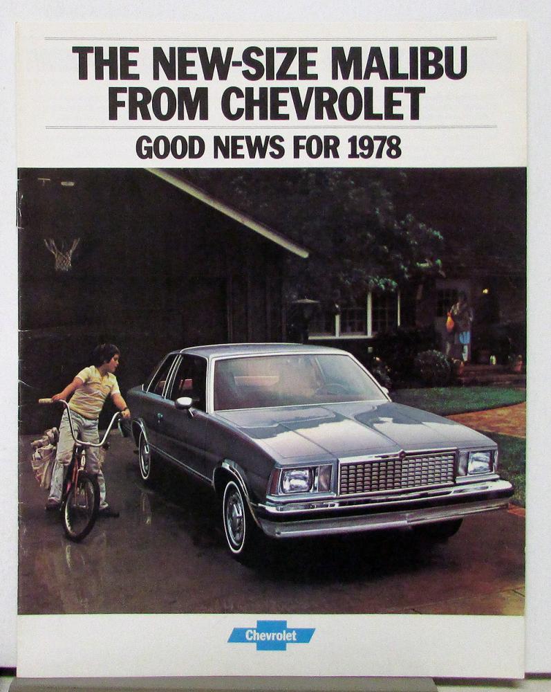 1978 Chevrolet New Size Malibu & Classic Color Sales Brochure Original