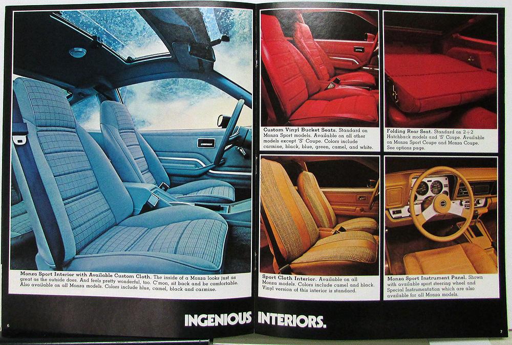 1978 Chevrolet Monza 2 2 S Hatchback Coupe Wagon Color Sales