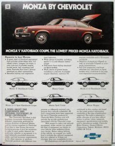 1978 Chevrolet Monza 2+2 S Hatchback Coupe Wagon Color Sales Brochure Original