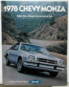 1978 Chevrolet Monza Spyder 2+2 Sport Hatchback Coupe Sales Brochure Original
