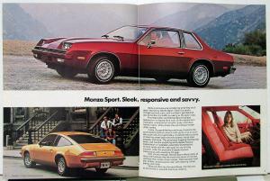1978 Chevrolet Monza Spyder 2+2 Sport Hatchback Coupe Sales Brochure Original