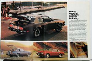 1978 Chevrolet Monza Spyder 2+2 Sport Hatchback Coupe Sales Brochure Original