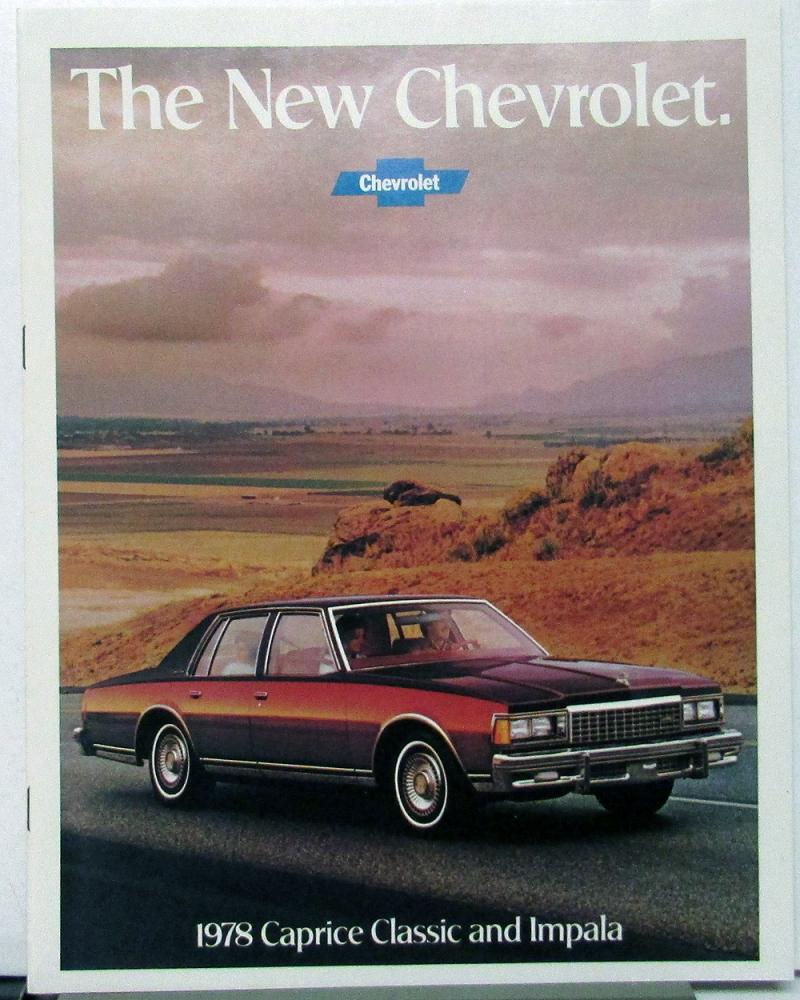 1978 Chevrolet Caprice Classic Impala Revised With White Border Sales Brochure