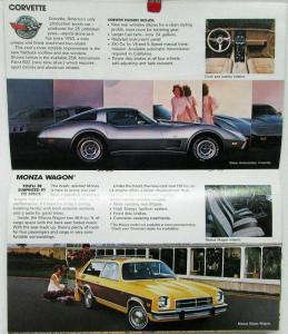 1978 Chevy Monte Carlo Malibu Nova Camaro Corvette Rec Vehicles Sales Brochure