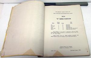 1954 Hudson Dealer D Series Group Parts Book Catalog Preliminary Jet Wasp Hornet
