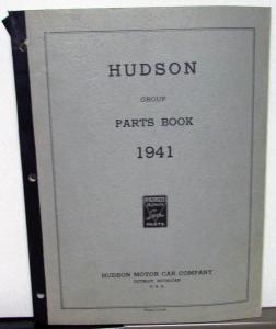 1941 Hudson Dealer Group Parts Book Catalog Six Eight Passenger Business Cars