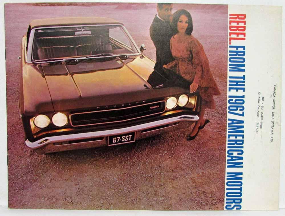 1967 AMC Rebel & Rambler Flip Over Sales Brochure Canadian