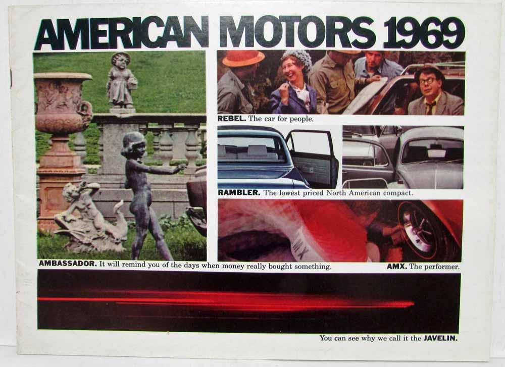1968 AMC Sales Brochure Rebel Rambler Ambassador AMX Javelin - Canadian
