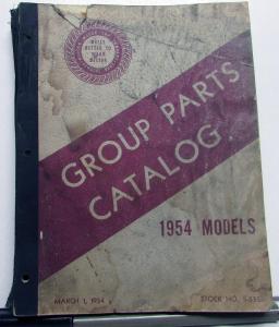 1954 Hudson Dealer Group Parts Catalog Book D Series Jet Wasp Hornet Original