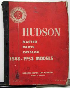 1948-53 Hudson Dealer Master Parts Catalog Book Commodore Hornet Wasp Jet