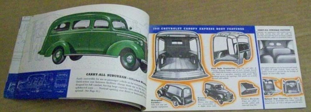 1940 Chevrolet Truck Panel Suburban Pickup Stake Bus COE Woody Sales Brochure