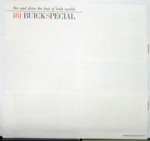 1961 Buick Special Deluxe Wagon V8 Sales Brochure Canadian Original