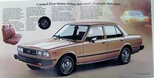 1980 Toyota Corona Sedan Wagon Luxury Edition XL Color Sales Brochure Original