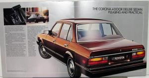 1981 Toyota Corona Liftback Sedan Wagon Luxury Edition Color Sales Brochure Orig