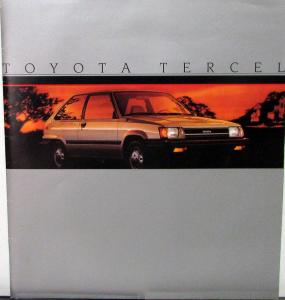 1985 Toyota Tercel  Deluxe SR5 Wagon Liftback XL Sales Brochure Original