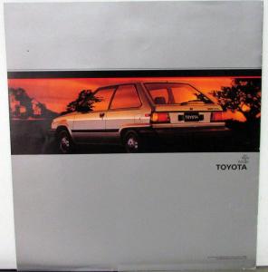 1985 Toyota Tercel  Deluxe SR5 Wagon Liftback XL Sales Brochure Original