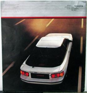 1986 Toyota Celica GTS GT ST Sport Coupe Liftback XL Sales Brochure Original