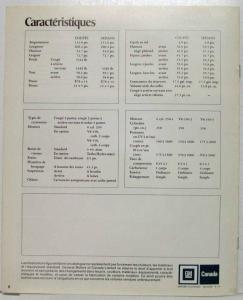 1974 Buick Apollo Sales Brochure - Canadian - French Text