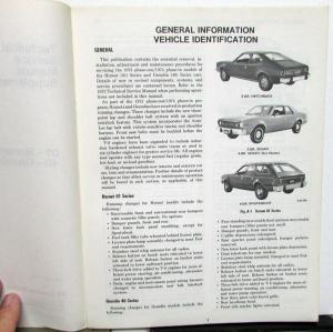 1973 AMC Hornet Gremlin Matador Javelin Ambassador Tech Service Shop Manual