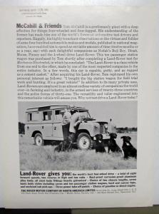 1961 Land Rover 109 McCahill & Friends Sales Brochure w/Dogs