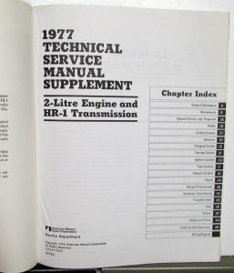 1977 AMC Technical Service Shop Manual Set W/Supplements Pacer Gremlin Hornet